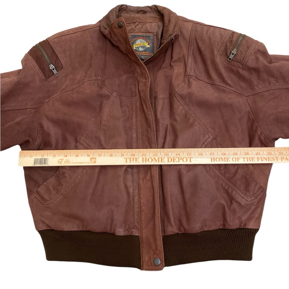 Vtg Adventure Bound Originals by Wilson’s brown leather bomber jacket - Picture 3 of 7